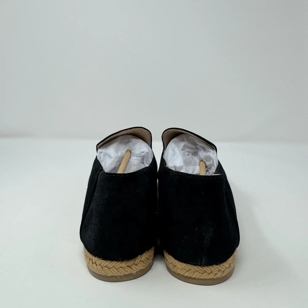 NEW Jack Rogers Audrey Women’s Size 9.5M Black Suede Flat EspadrillesIn Box $165